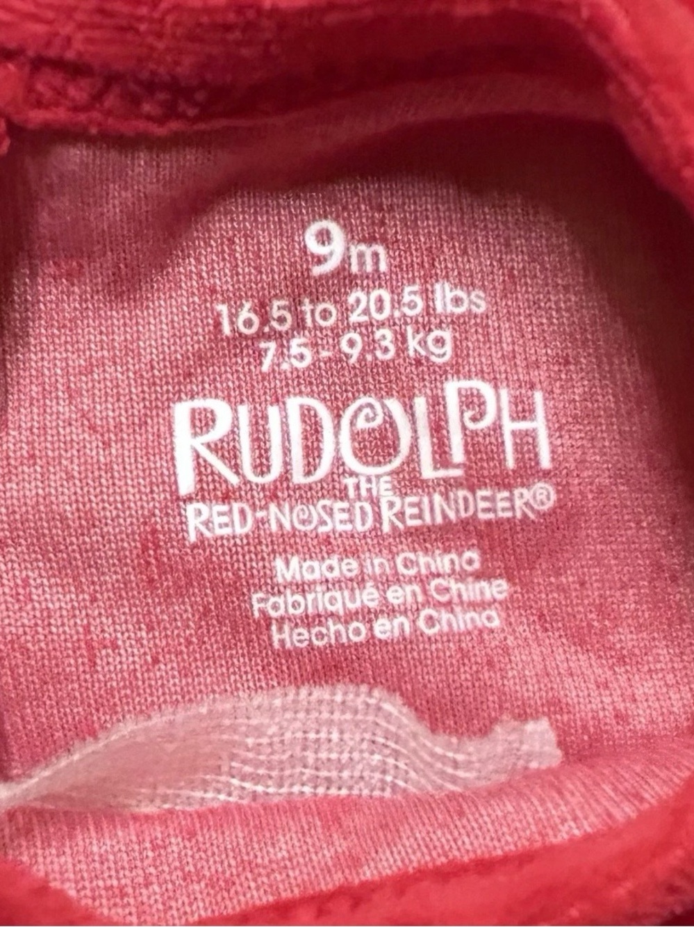 Baby Girl Christmas Santa Dress Rudolph Red White Holiday Size 9 Months - Picture 3 of 3